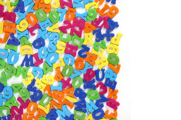 Farbe Plastikbuchstaben — Stockfoto