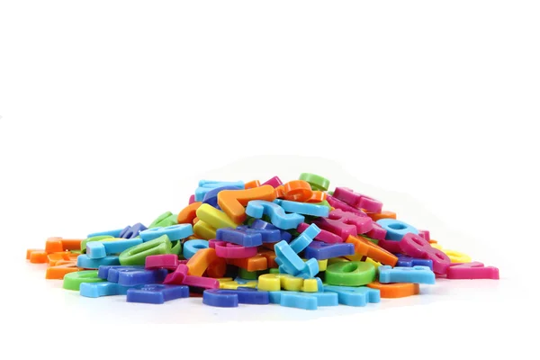 Färg plast bokstäver — Stockfoto
