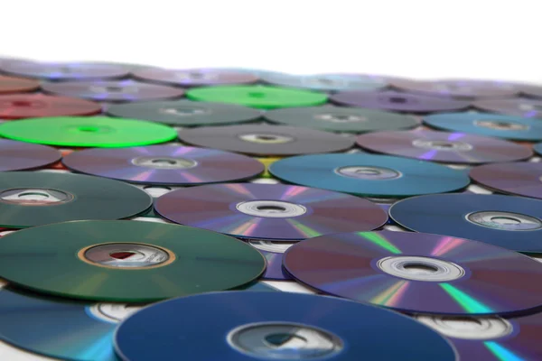 CD and DVD isolated on the white — Stock Photo, Image