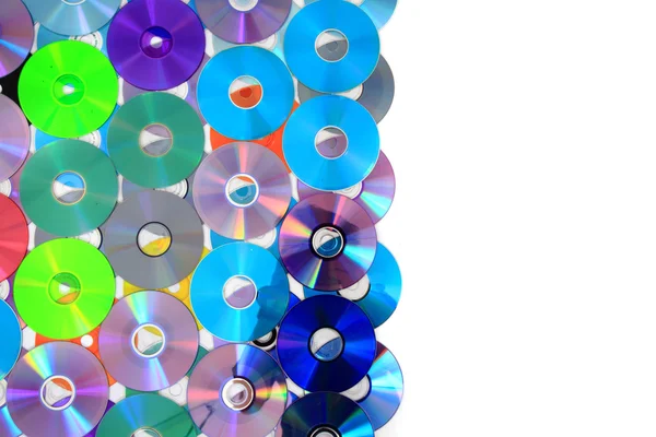 CD dan DVD diisolasi pada warna putih — Stok Foto