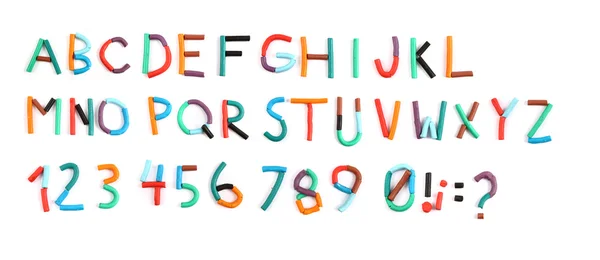 Plasticine color alphabet — Stock Photo, Image