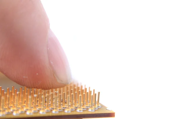 Finger- och microporcessor — Stockfoto