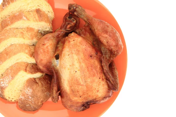 Poulet grillé isolé — Photo