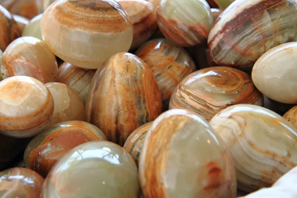 Selenite (mineral)  eggs background — Stock Photo, Image