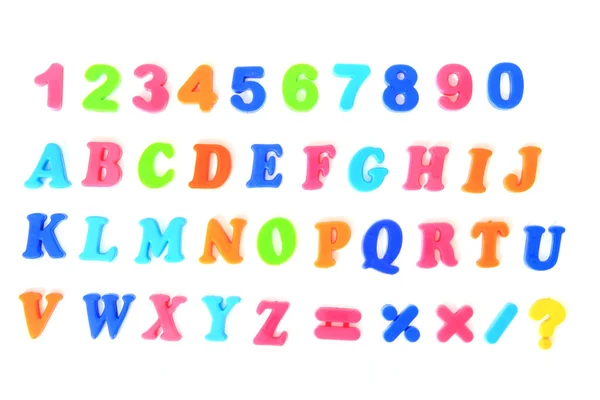 Kunststof lettertype kleur — Stockfoto