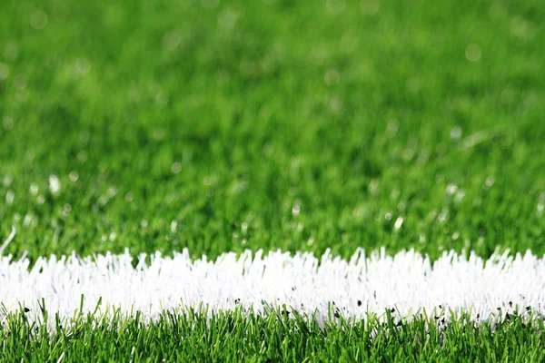 Деталь пластикової футбольної трави — стокове фото