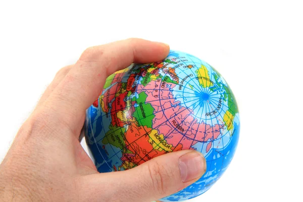 World globe in human hand — Stock Photo, Image