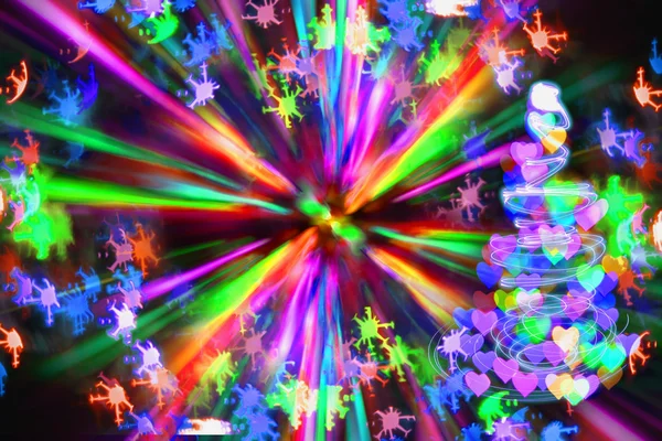 Xmas tree från juleljus — Stockfoto