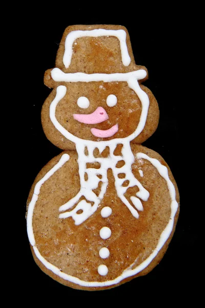 Pain d'épice de Noël bonhomme de neige — Photo