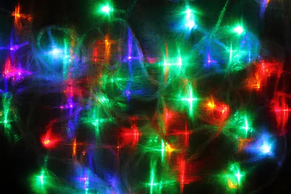 Christmas abstract background from color lights — Stock Photo, Image