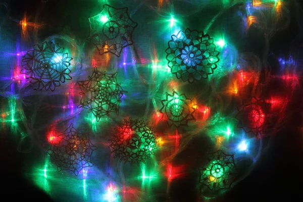 Christmas abstract background from color lights — Stock Photo, Image