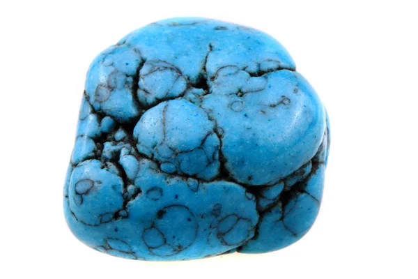 Azul turquesa mineral isolado — Fotografia de Stock