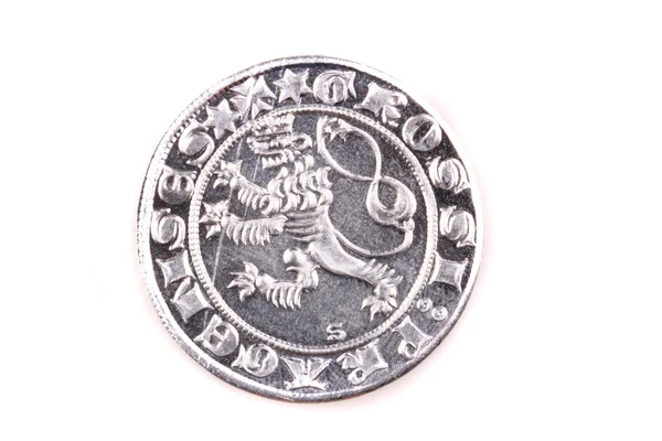 Moneda checa histórica (plata ) — Foto de Stock