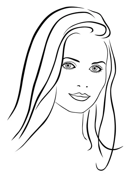 Beautiful woman face — Stock Vector