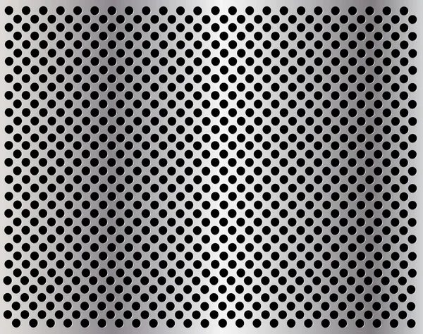 Metal background with holes — Stock Vector