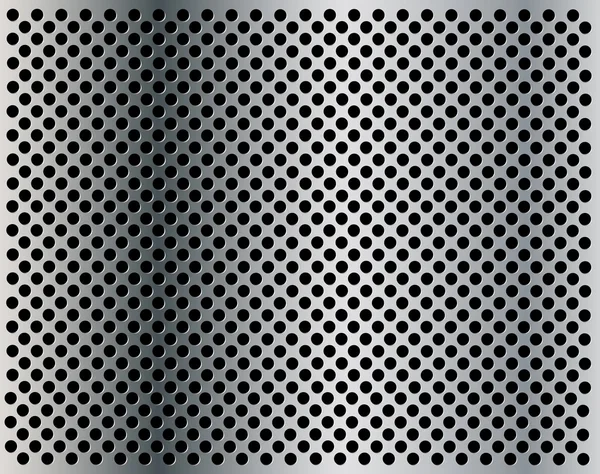 Metal background with holes — Stock Vector