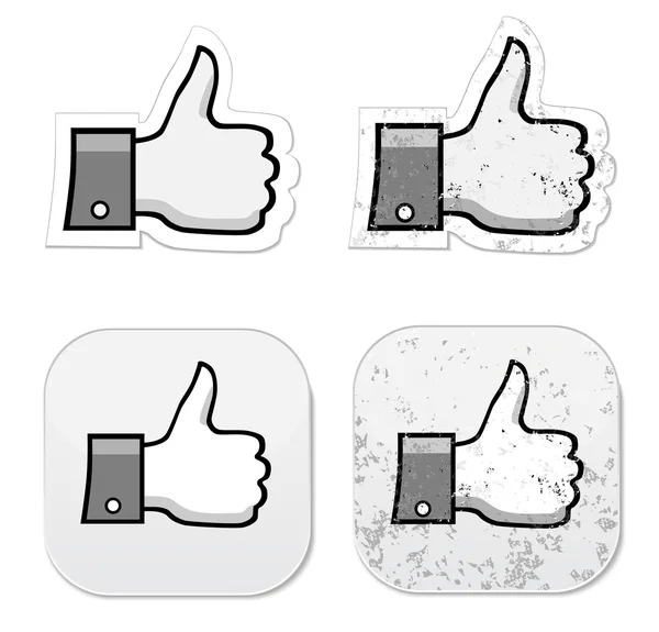 Facebook aime ça bouton grunge — Image vectorielle