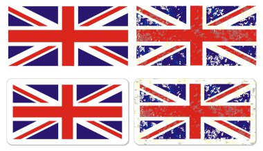 Büyük Britanya bayrağı vektör grunge tarzı
