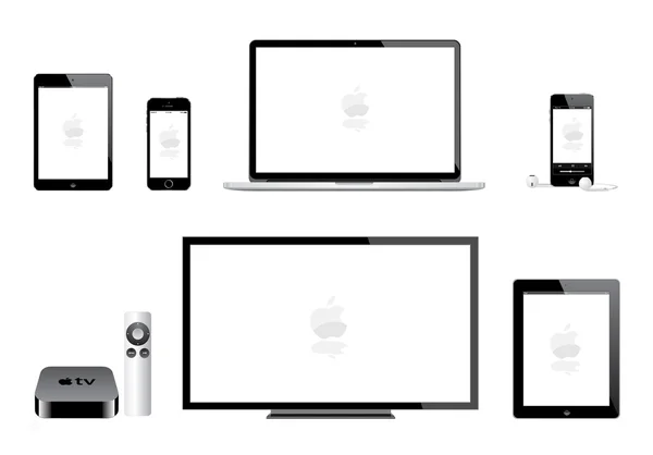 Mac apple ipad iphone ipod tv — Archivo Imágenes Vectoriales