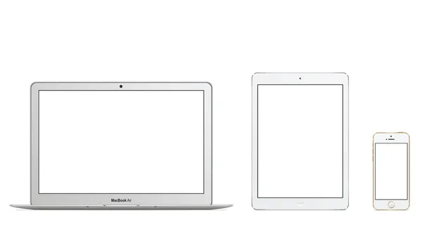 MacBook Air Ipad Air Iphone 5s — Stock Vector