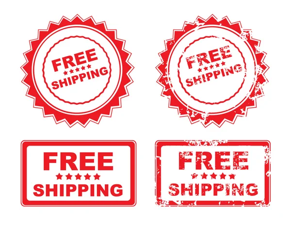 Free shipping rubber stamp — Stock Vector