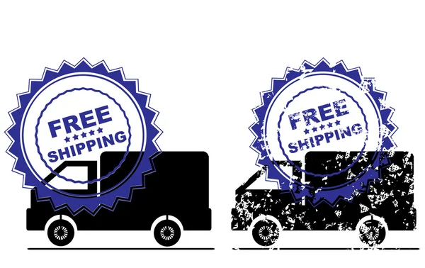 Free Shipping Retail Promotion Stamp — Stock Vector
