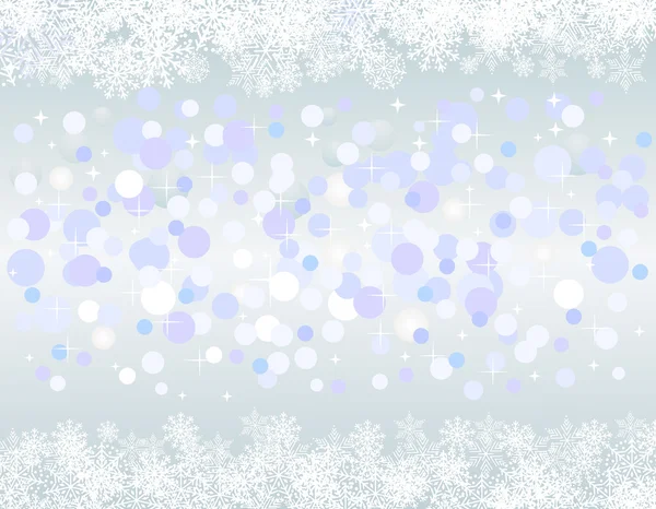 Natal fundo azul com flocos de neve — Vetor de Stock