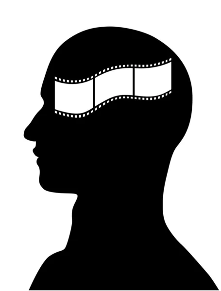 Film in the male mind — Stock Vector