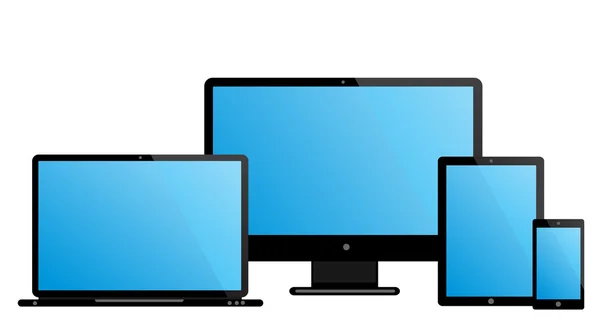 Laptop monitor tablet móvel — Vetor de Stock