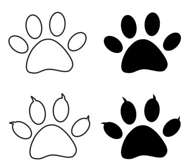 vektör - kara pençe baskı