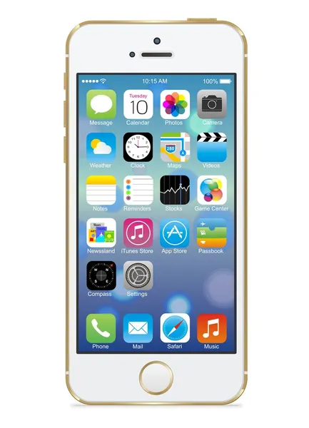 Apple iphone 5s branco — Fotografia de Stock