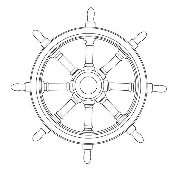 Tekne direksiyon — Stok Vektör