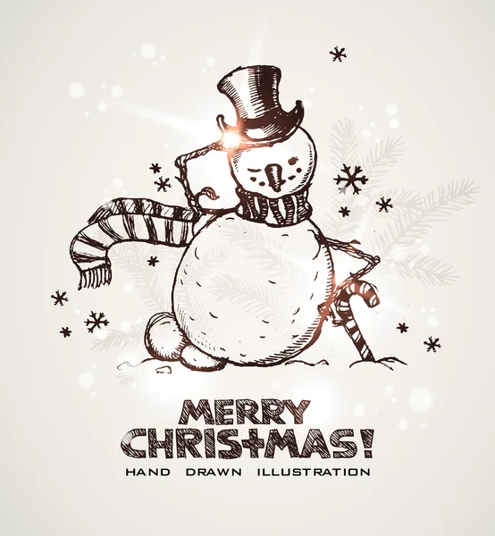 Carte postale Noël et Nouvel An — Image vectorielle