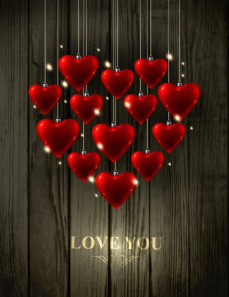 Valentine's wreath made of red hearts — Stock Illustration Valentine's wreath made of red hearts Royalty Free Stock Vectors