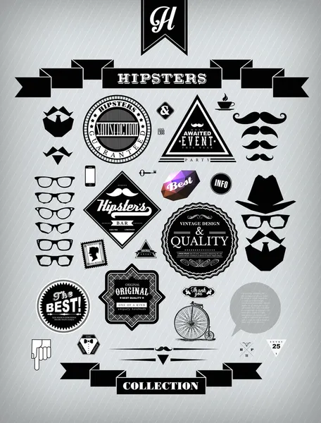 Hipster style collection of elements — Stock Vector