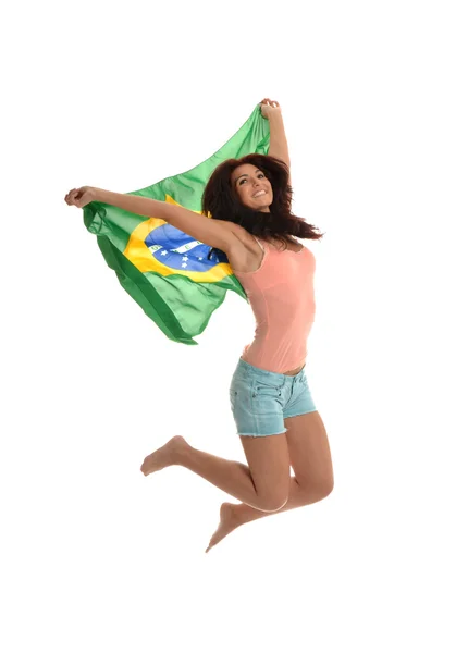 Krásné brazilské ventilátor — Stock fotografie