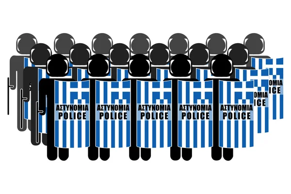 Polizia antisommossa greca — Foto Stock