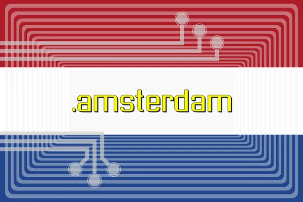 Dot AMSTERDAM domain name — Stock Photo, Image