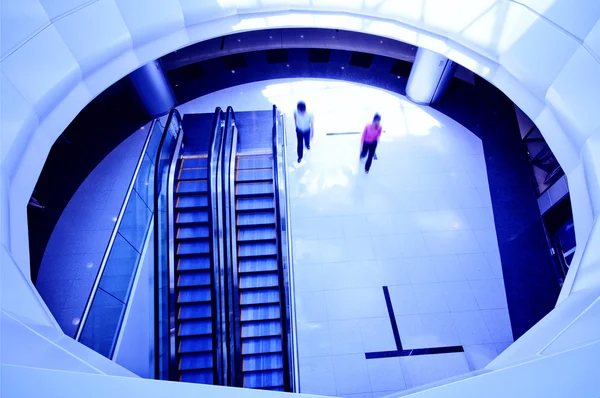 The escalator of the building in beijing china — Stock Photo, Image