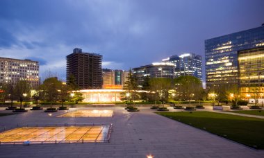 gökdelenler - ofis binaları Downtown beijing adlı günbatımı Zamanı