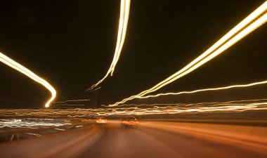 Geceleri soyut renkli ışık