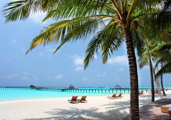 Panorama de playa tropical, fondo de vacaciones de viaje — Foto de Stock