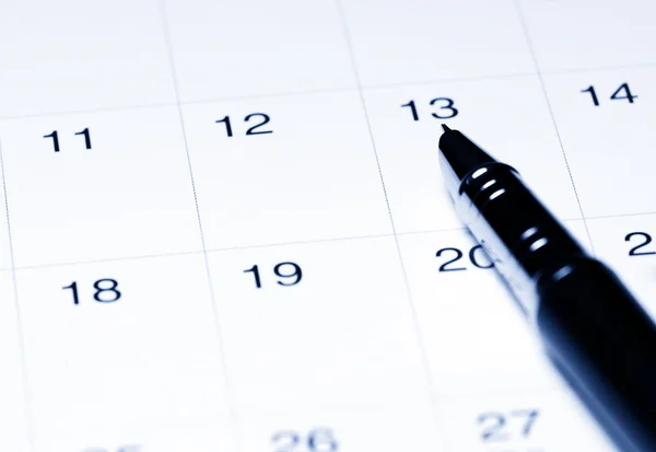 Calendar with pen — Stock Photo, Image