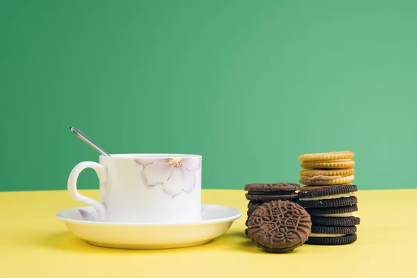 Café con galletas — Foto de Stock