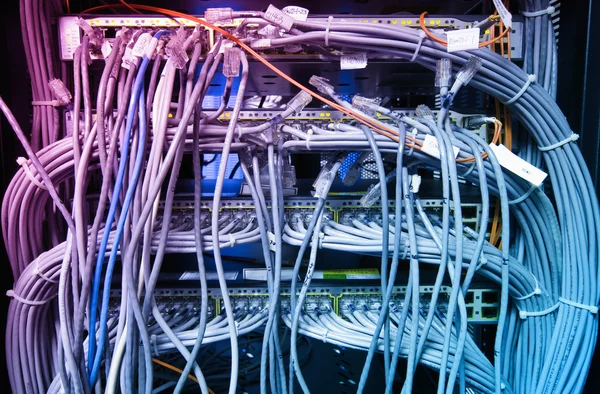 The network cable in the service room — Stock Photo, Image