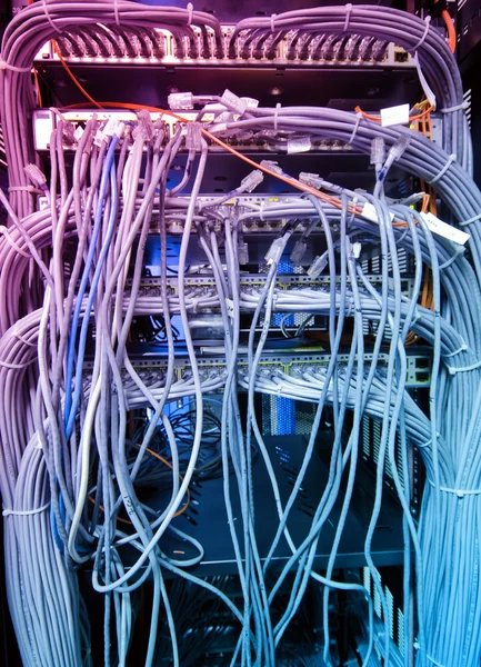 The network cable in the service room — Stock Photo, Image