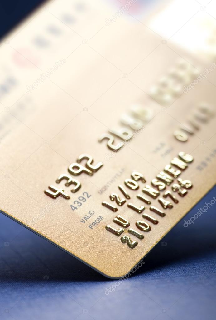 Macro shoot of a Gold credit card. Perfect for background use