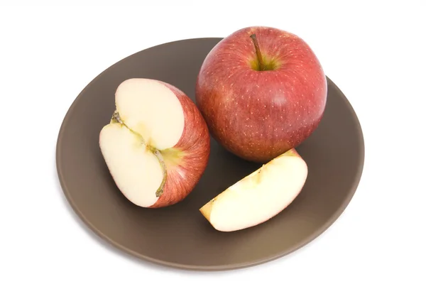 Teller mit Apfel — Stockfoto
