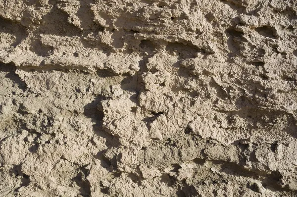 Close-up of the dried up surface of clay — Stock Photo, Image