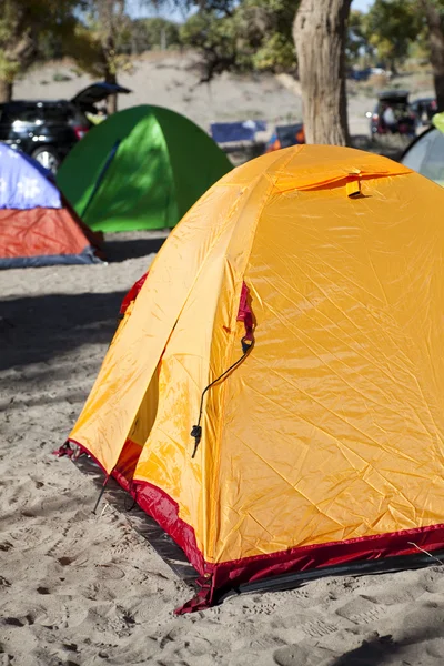 Camping com Tent em Inner Mongolia — Fotografia de Stock